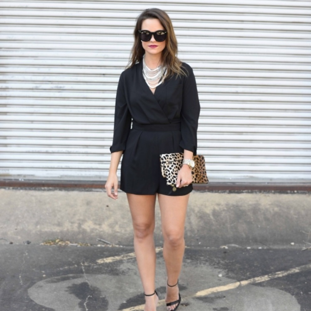 Topshop wrap front romper
